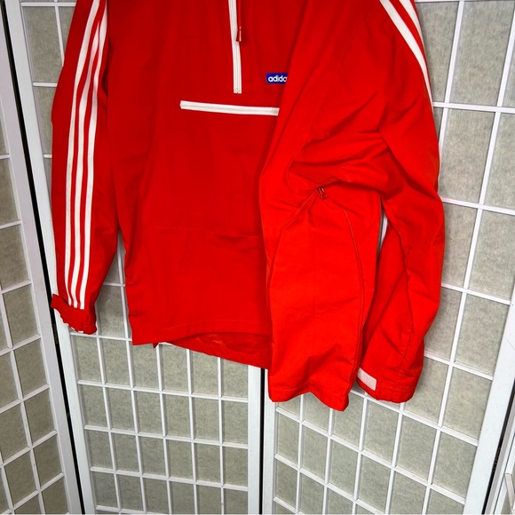 Adidas Originals Tennoji Windbreaker jacket Red size small Pullover anorak Smock - Picture 4 of 12